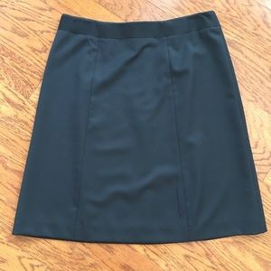 Brooks Brothers Black A-line Suiting Skirt. Light weight wool. Fully Lined.